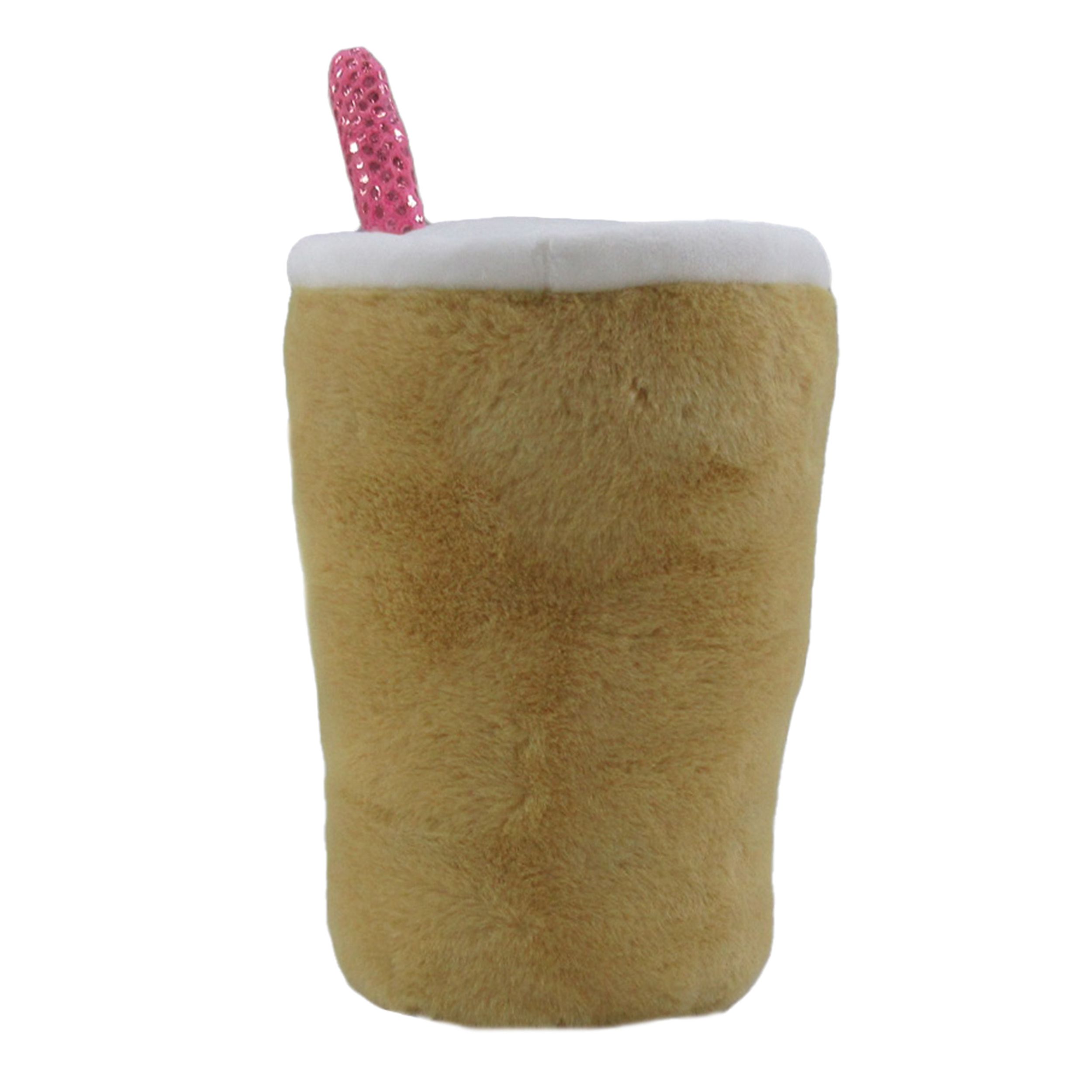 Peluche en forme de gobelet pour thé boba de la Saint-Valentin, 10 po Back_Flat