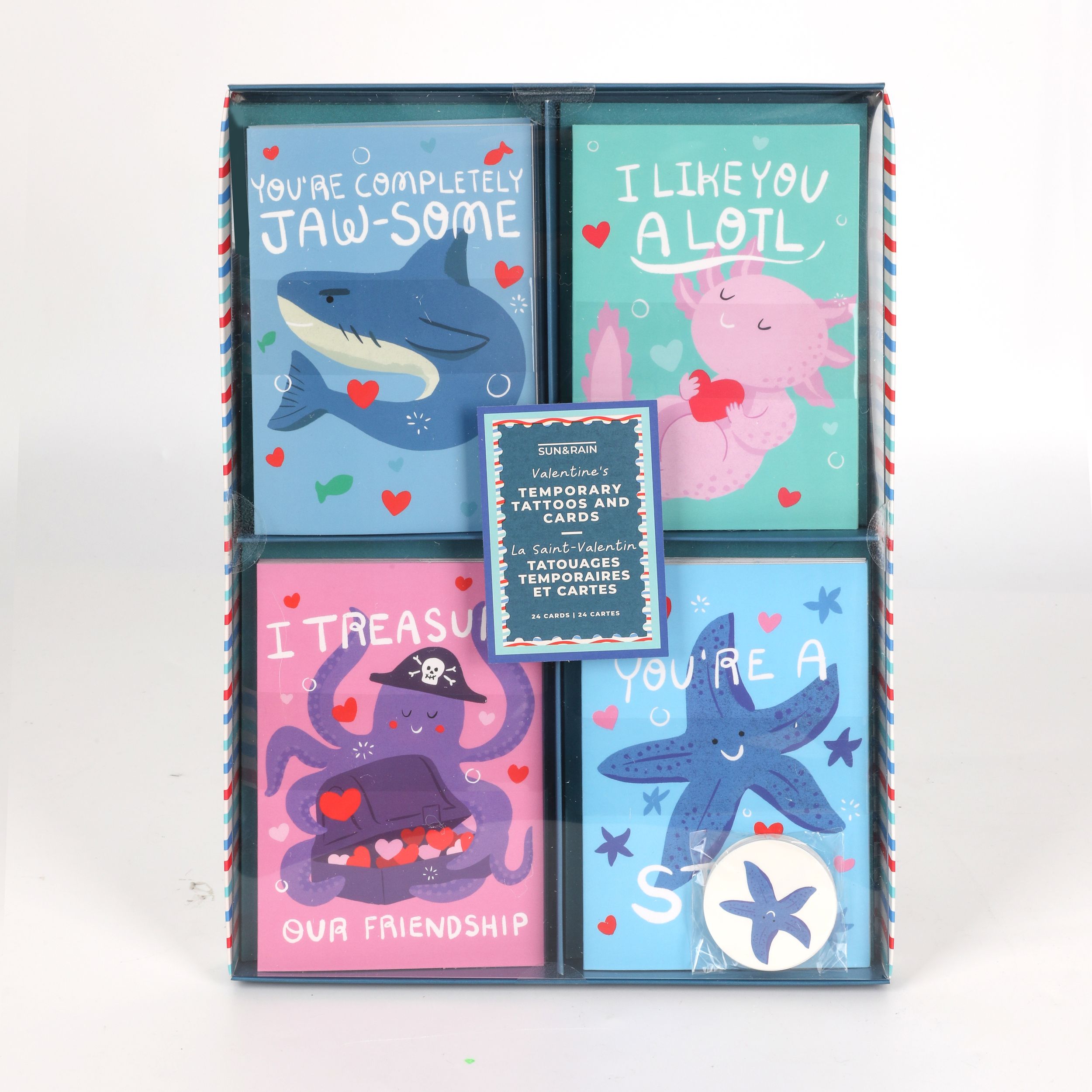 Cartes sous l'océan avec tatouage, Saint-Valentin, paq. 24 Front_Flat