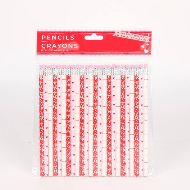 Valentine's Day Pencils, 24-pk Front_Flat