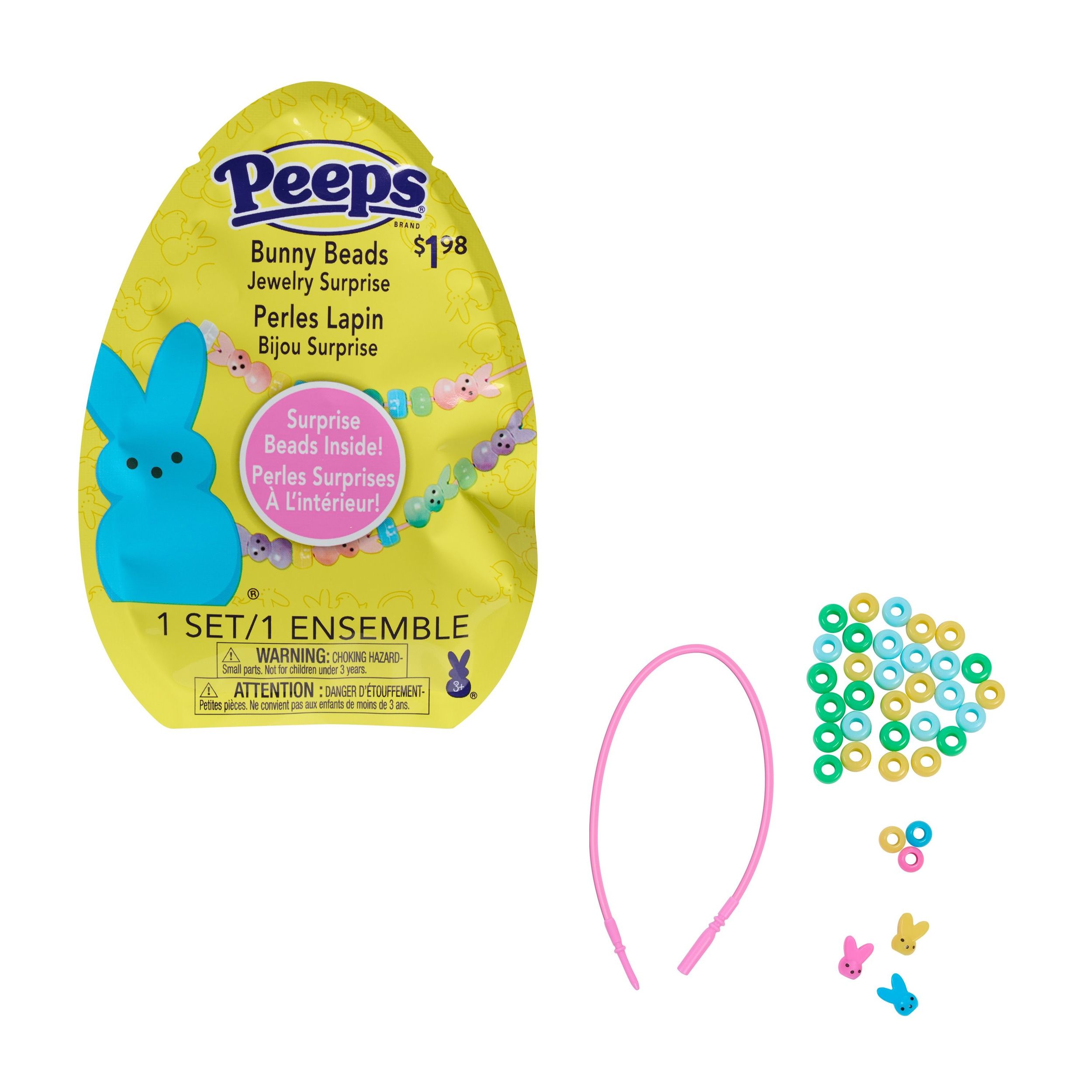 Peeps Kids' Easter Beads Jewelry Surprise Kit, Assorted, Wearable Accessory for Easter, Ages 3+ Front_Flat