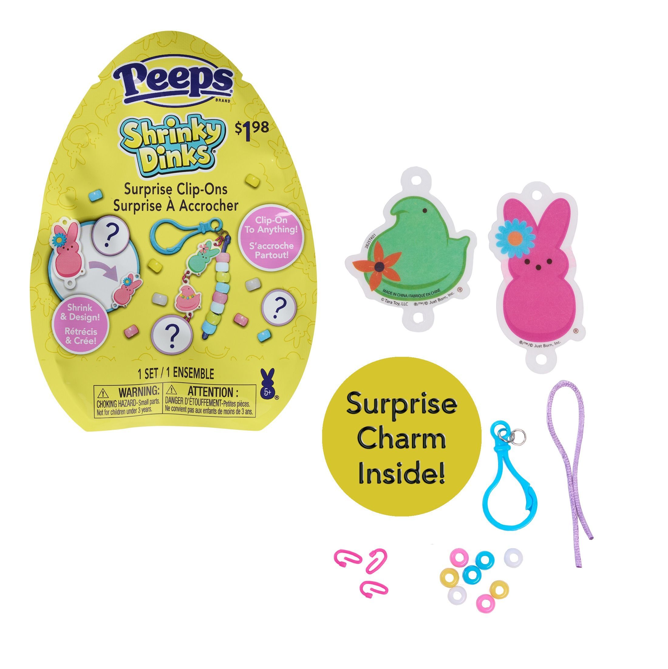Peeps Kids' Easter Beads Jewelry Surprise Kit, Assorted, Wearable Accessory for Easter, Ages 3+ Front_Flat