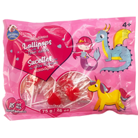 Sucettes avec cartes pour lettres d'amour, paquet de 15