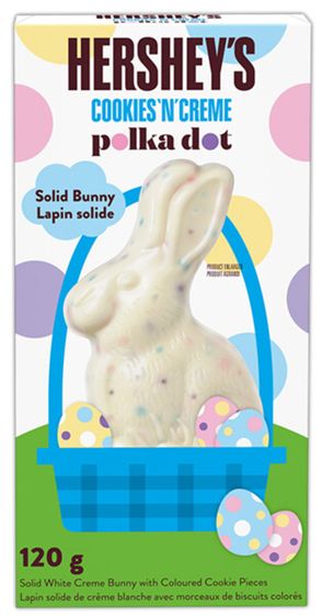 Hershey's Cookies 'N' Crème Solid White Chocolate Bunny with Coloured ...