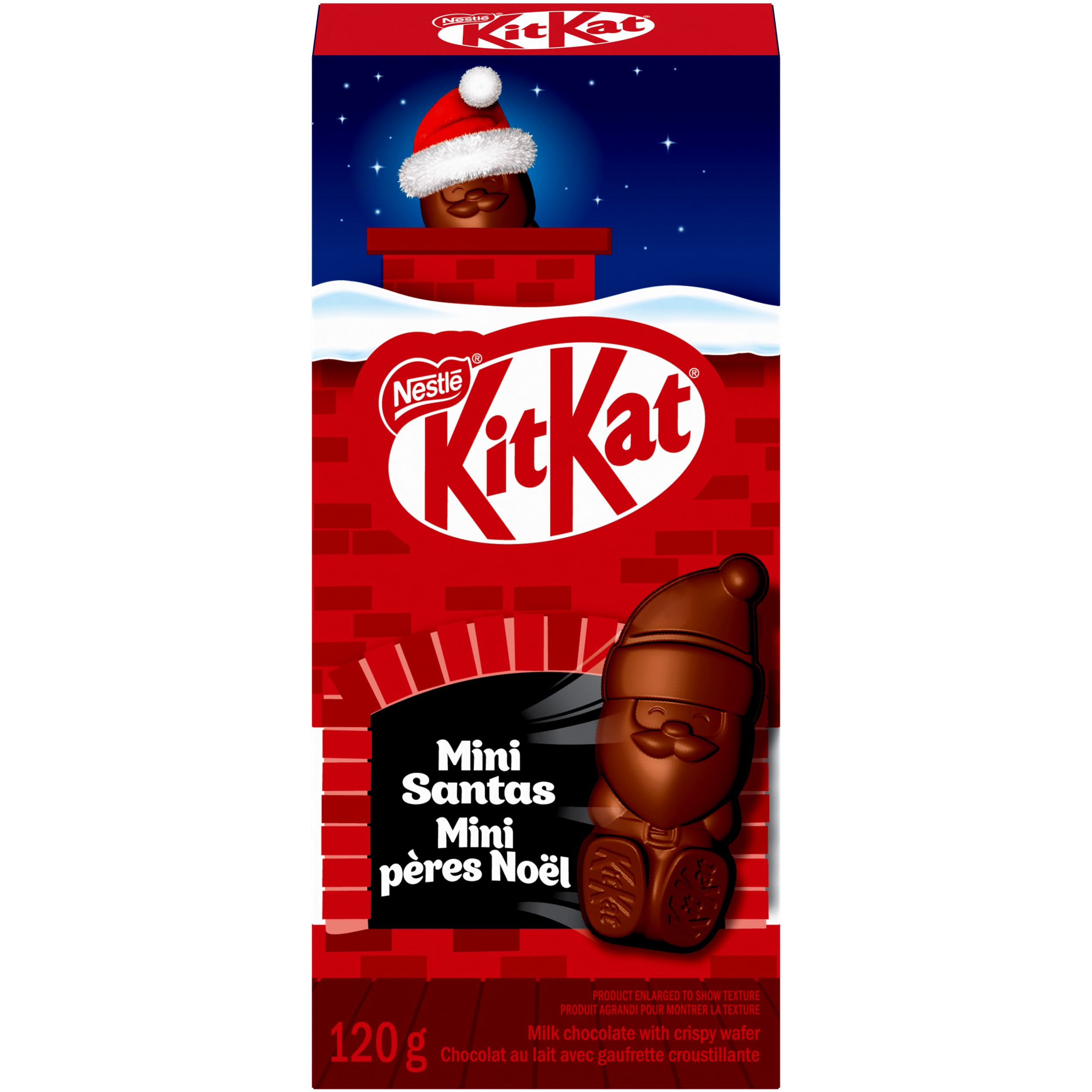 KitKat Holiday Santa Chimney Chocolate, 120-g Front_Flat