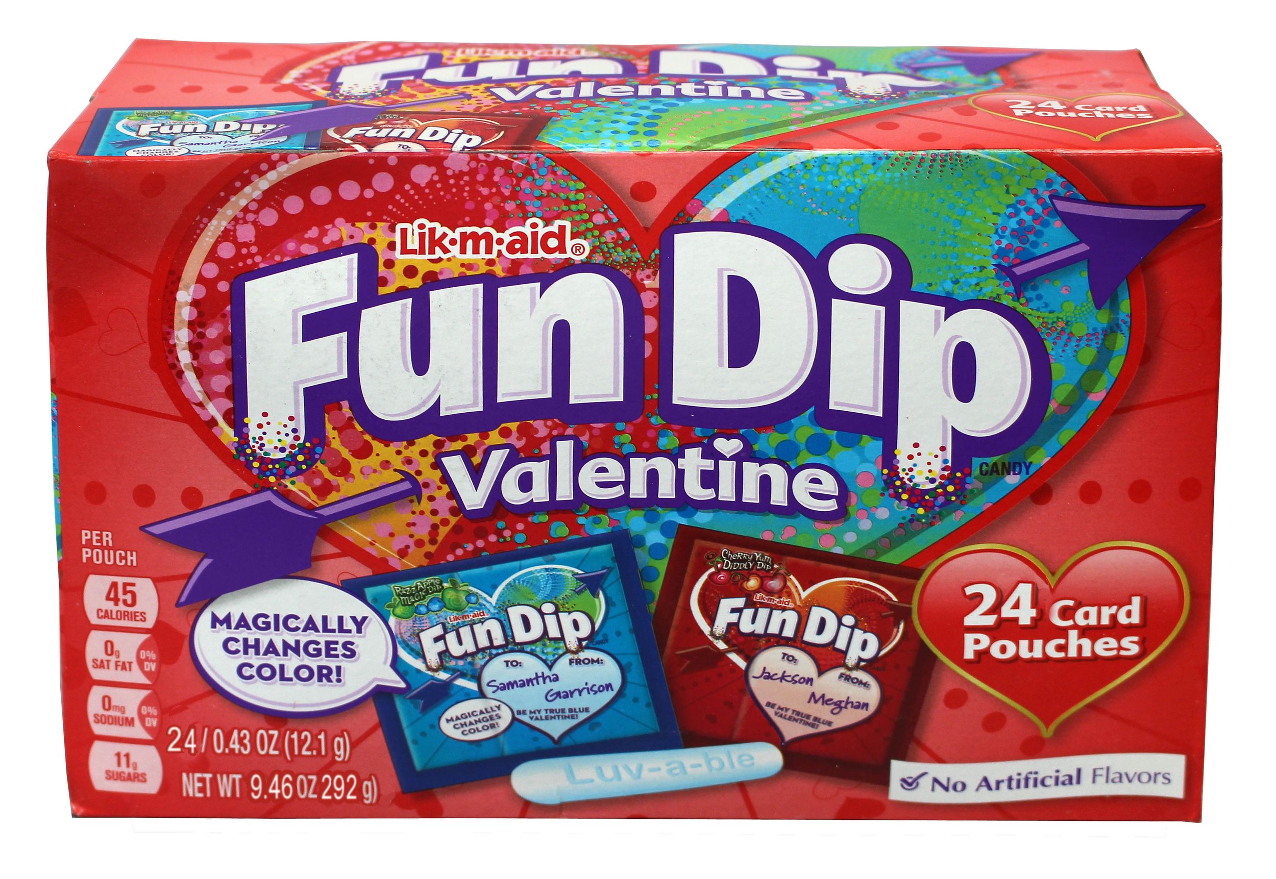 Fun Dip Valentine's Day Card and Candy, 24-pc Front_Elevated