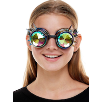 Steampunk Goggle Eyewear, Multi-Coloured, One Size, Wearable Costume Accessory for Halloween
