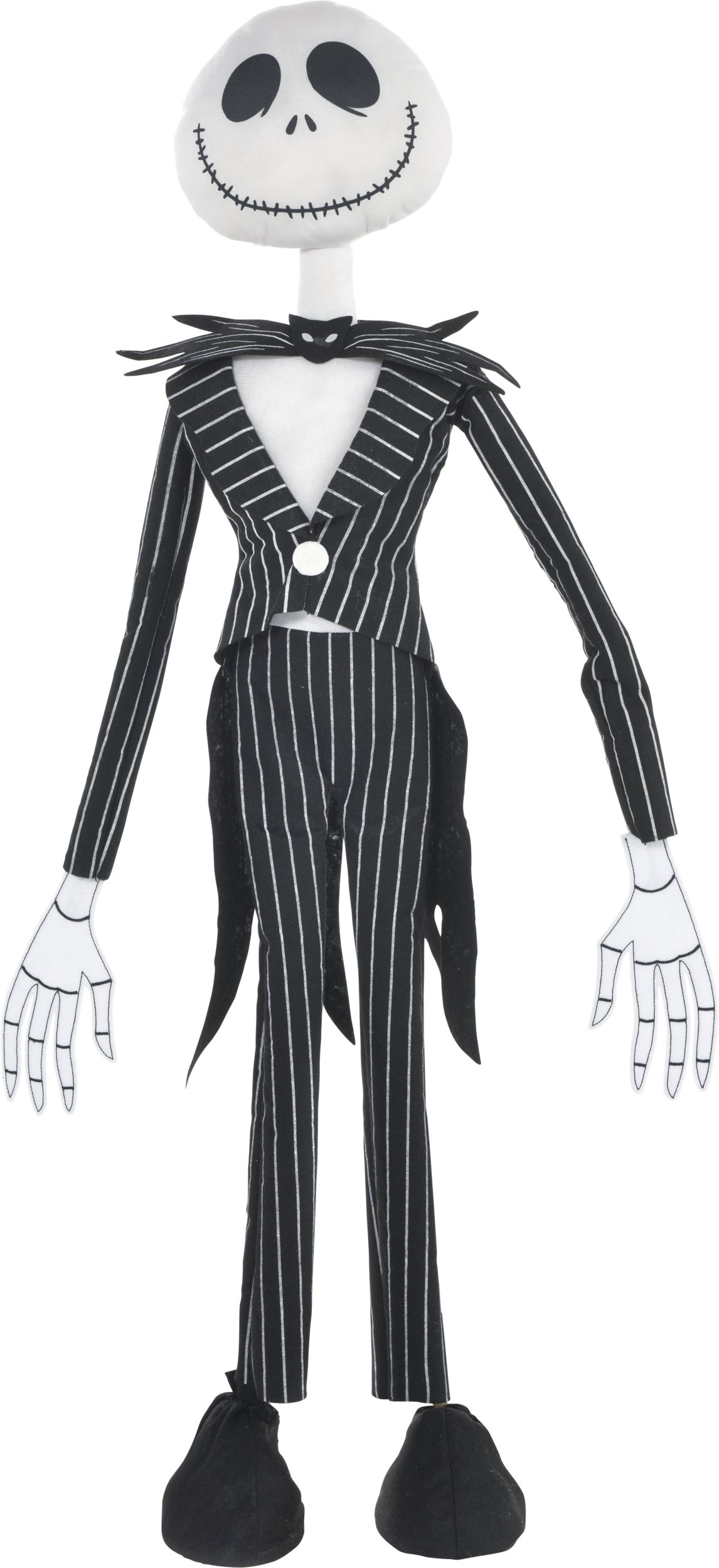 Jack Skellington, L'Étrange Noël de Monsieur Jack, personnage debout géant, noir/blanc, 36 po, décoration intérieure/extérieure pour Halloween Front_Flat