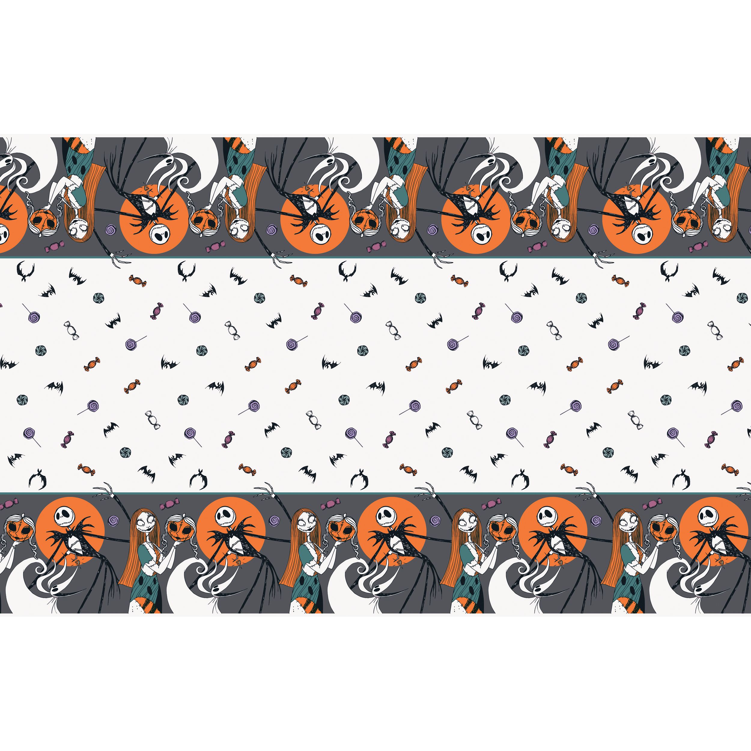 Nappe d'Halloween en plastique hydrofuge L'Étrange Noël de monsieur Jack Overhead_Flat