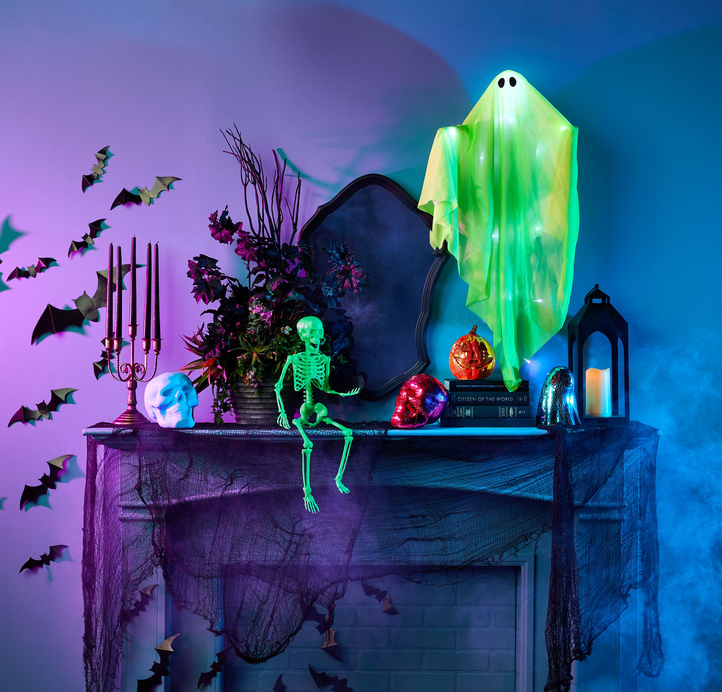 Fantôme suspendu lumineux, vert, 36 po Composite_or_Mixed