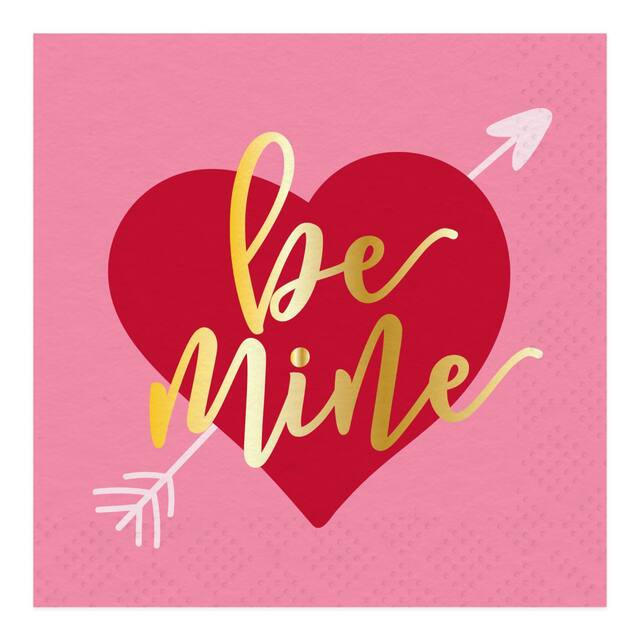 Sophistiplate Valentine's Day Galentine's Squad Beverage Napkins, 20-pk Front_Flat