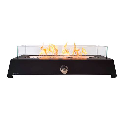 Sunbeam Bolt Steel Tabletop Fire Pit, Includes Windguard & Glass Beads