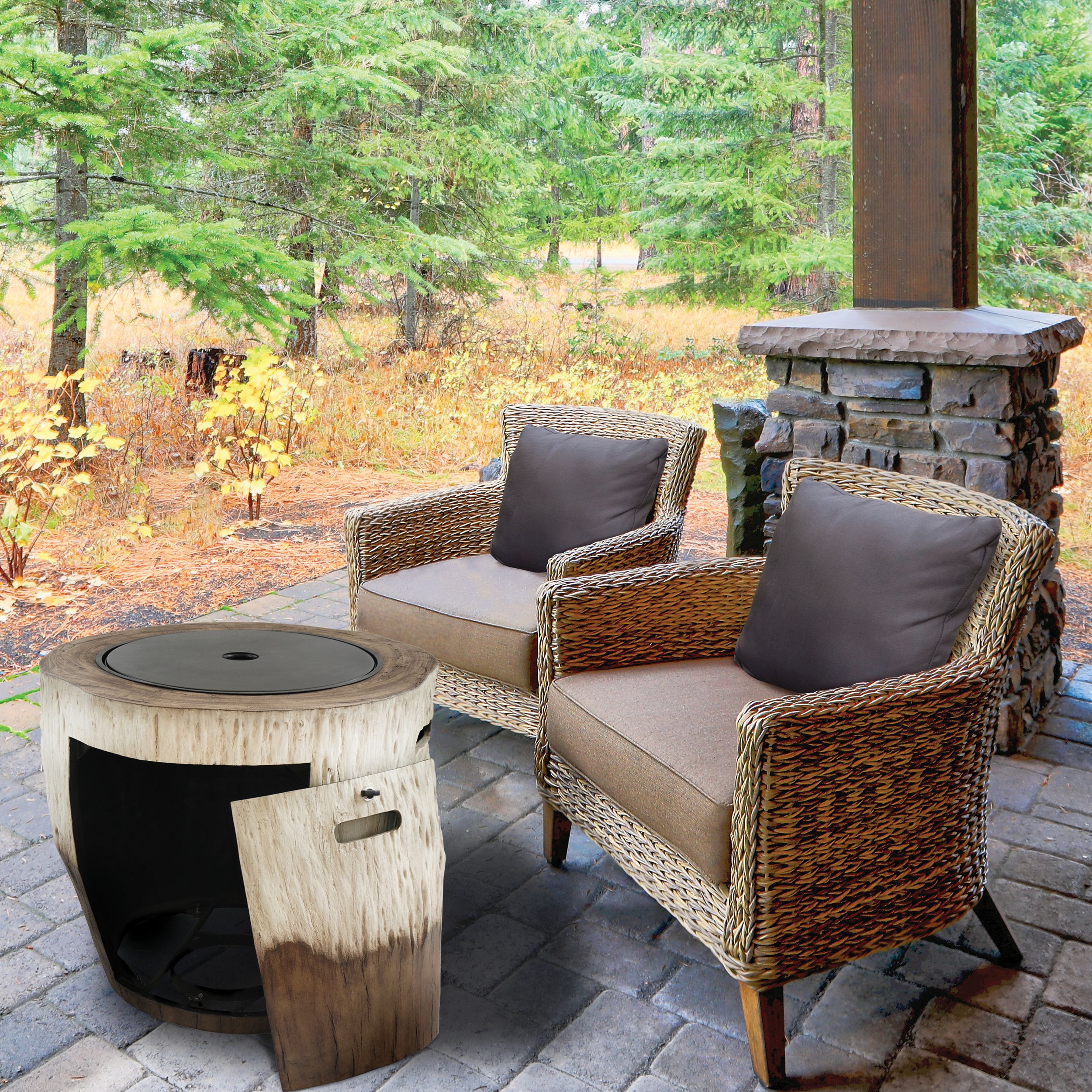 Sunbeam Alpine Thermoset Resin Fire Pit Front_Elevated