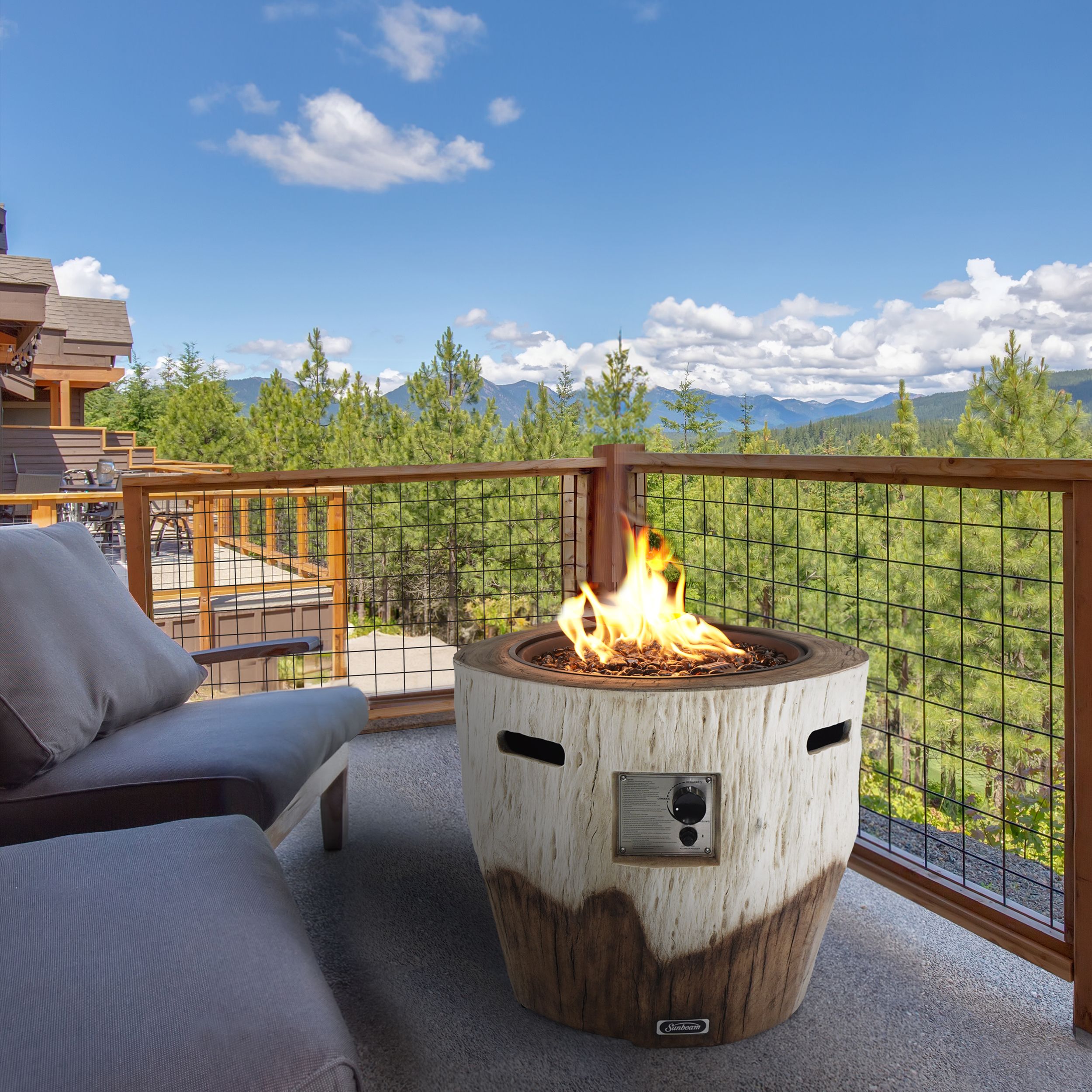 Sunbeam Alpine Thermoset Resin Fire Pit Front_Elevated