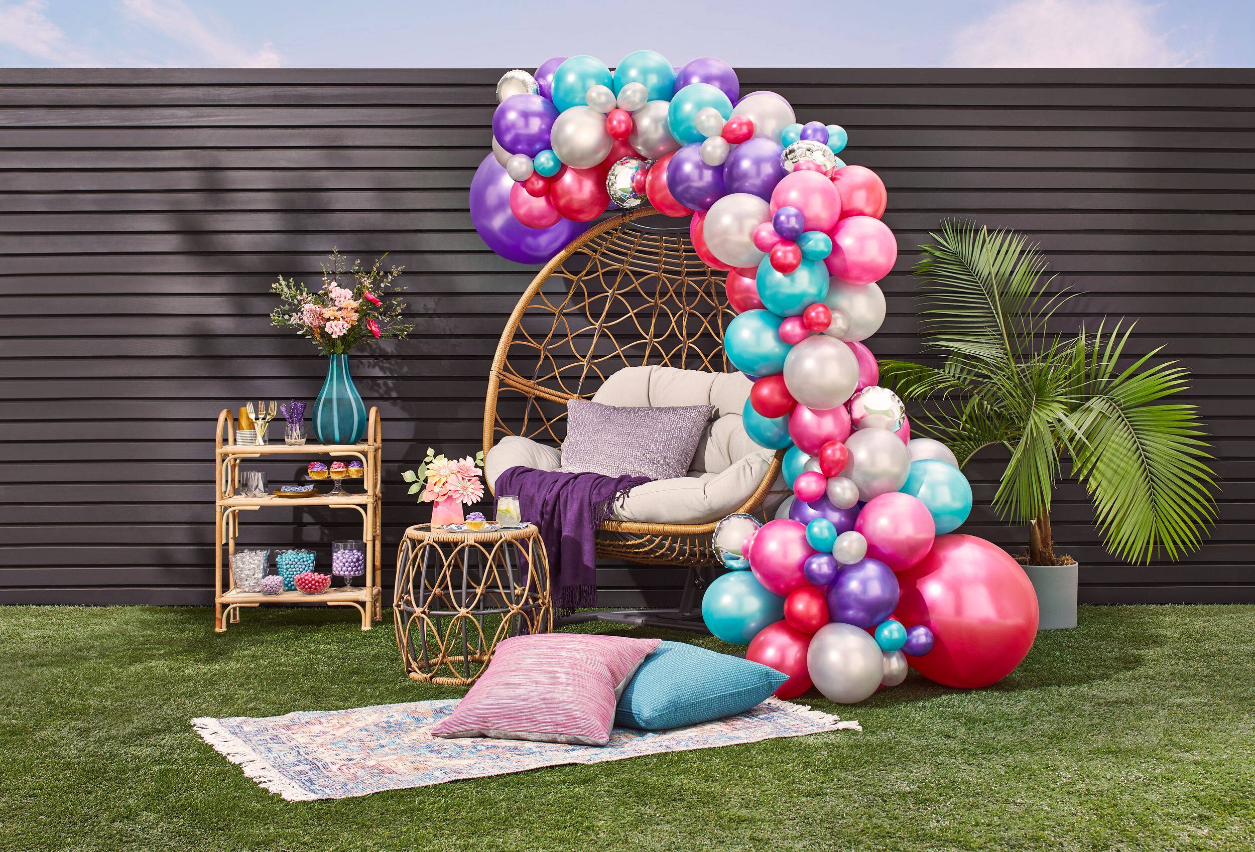 Round Latex Foil Balloon Garland Arch Kit Pink/Purple/Silver/Blue