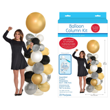 Support pour colonne en ballons, transparent, 5 pi, paq. 23, pour anniversaire/veille du jour de l'An/remise de diplôme/fête prénatale/mariage/Halloween Front_Flat