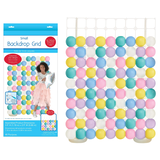 Balloon Grid Backdrop Kit Stand, Clear, 4-ft, 40-pk, for Birthday/New Year's Eve/Graduation/Baby Shower/Wedding/Halloween Front_Flat