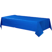 Rectangle Plastic Reusable Table Cover, Blue, 54x108-in, for Baby Shower/Hanukkah/Birthday Party