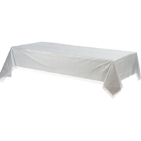 Nappe de table rectangulaire réutilisable en plastique, bleu, 54 x 108 po, pour fête prénatale/Hanoukka/fête d'anniversaire