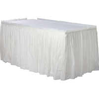 Jupe de table rectangulaire réutilisable en plastique, couleurs variées, 29 x 168 po, pour Noël/Action de grâces/veille du jour de l'An/fête d'anniversaire