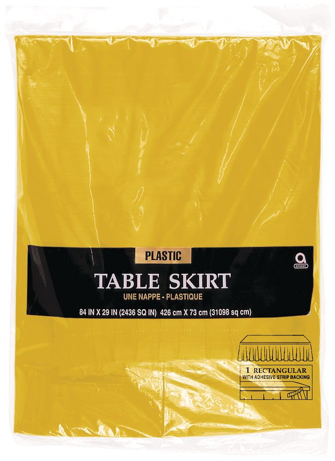 TABLE SKIRT PLST YLW