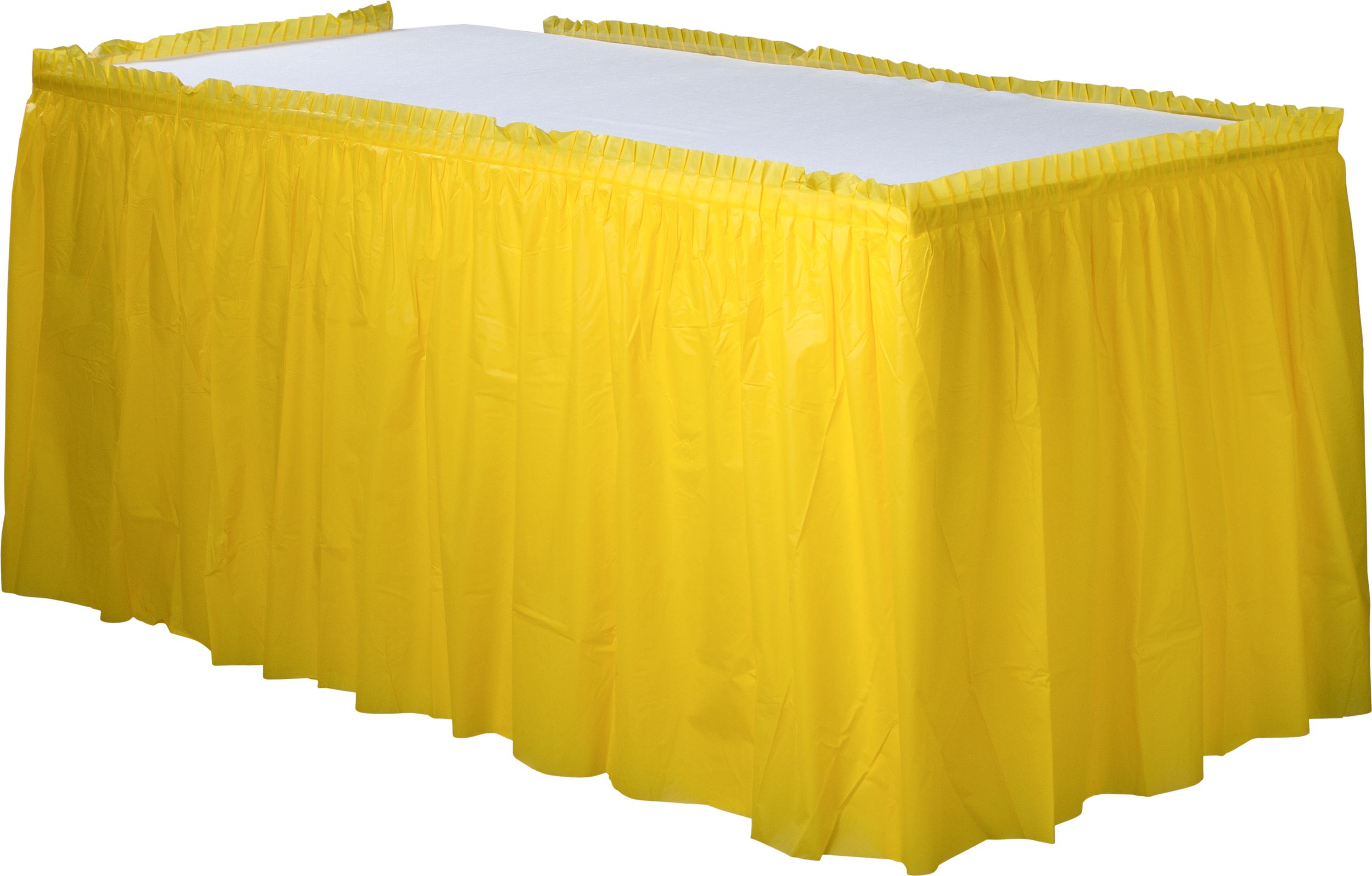 TABLE SKIRT PLST YLW