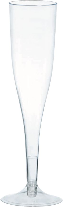 Big Party Pack Plastic Reusable Champagne Flutes, Clear, 5.5-oz, 20-pk, for Christmas/New Year's Eve/Graduation/Wedding Front_Elevated
