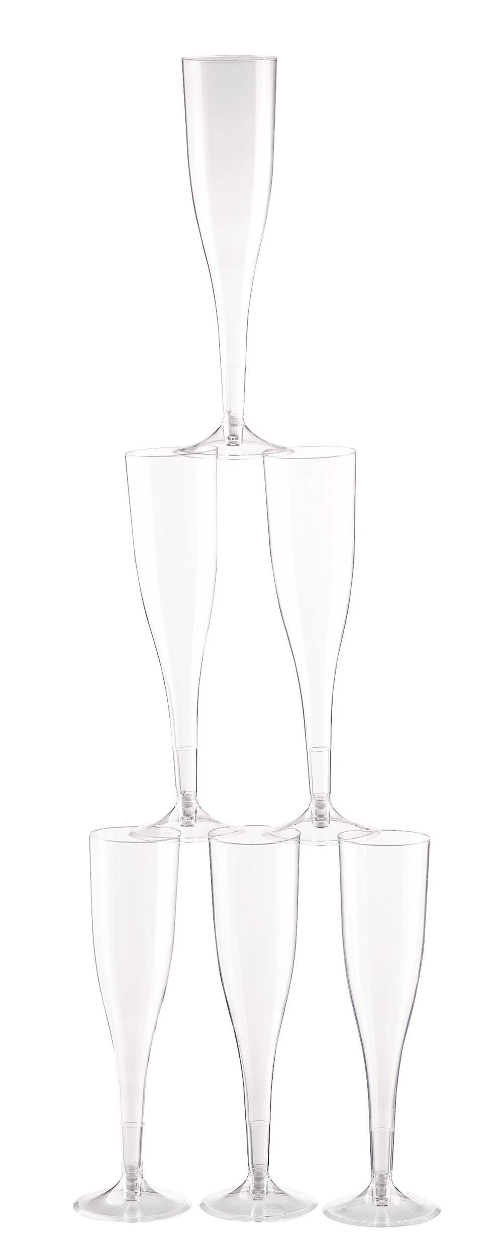 Big Party Plastic Champagne Flute Cups, Birthdays, Showers, More, Clear ...