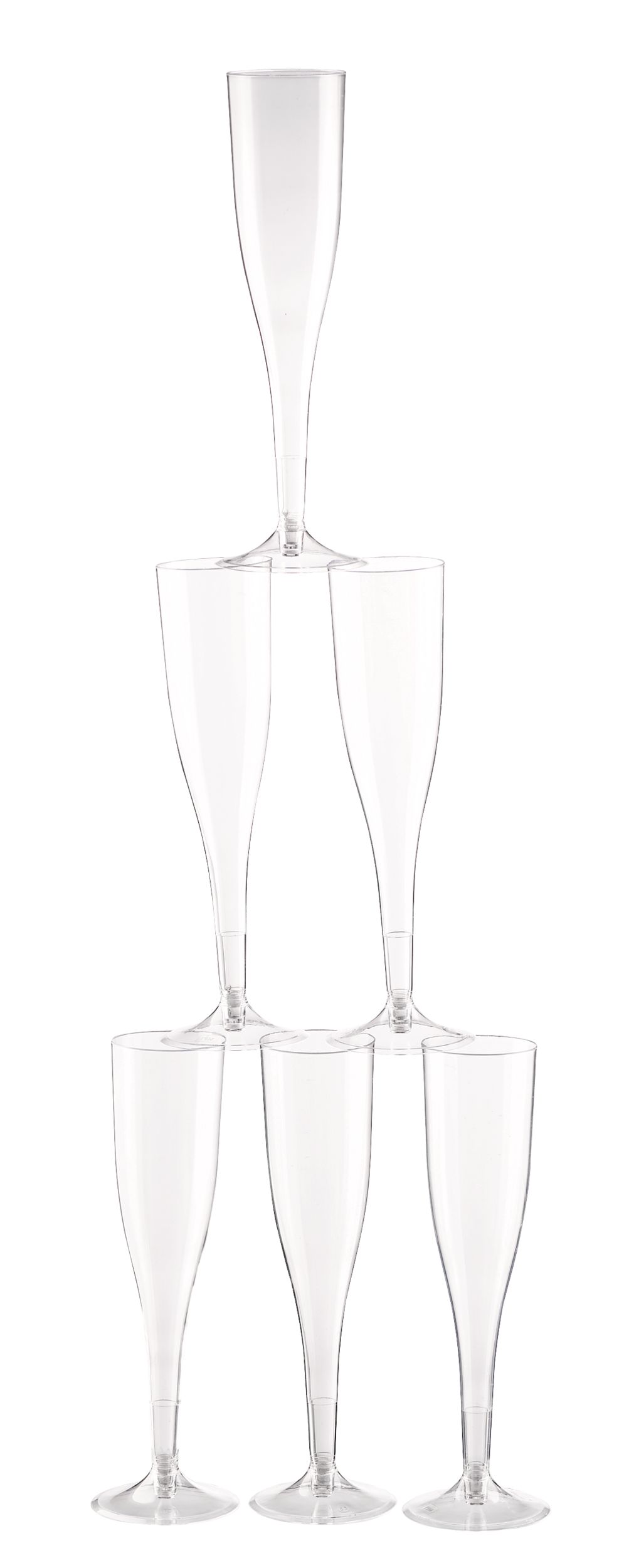 6pcs Plastic Champagne cocktail Flutes Disposable Cups flute champagne  plastique verrines jetable en plastique for Party