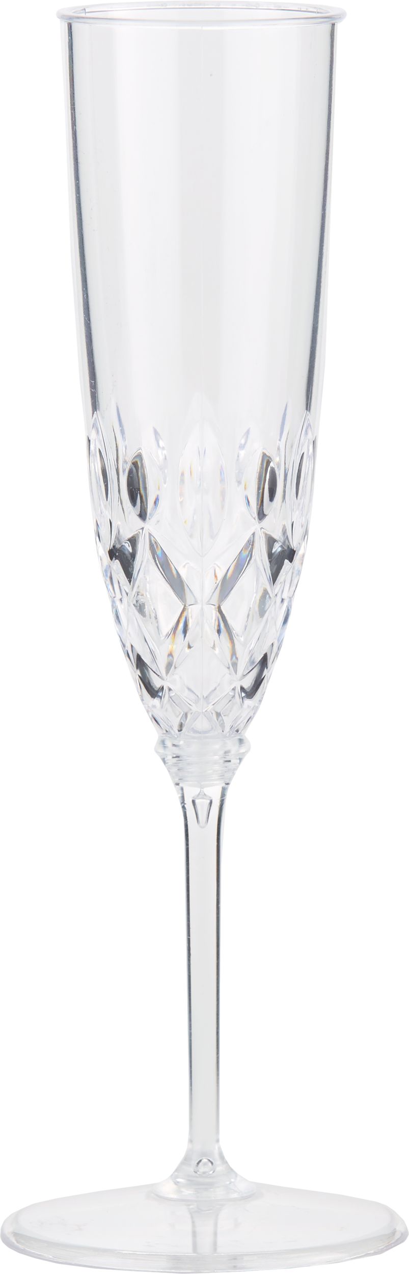 Premium Plastic Champagne Flutes for Birthdays, Showers, More, Clear, 5-oz, 8-pk Front_Flat