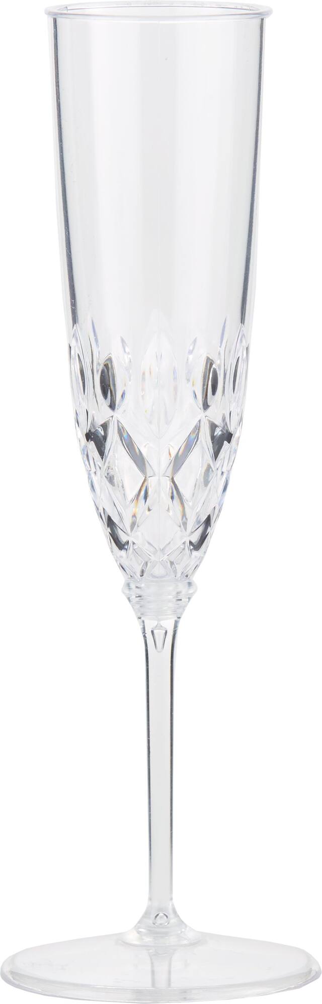 Flûtes à champagne en plastique de qualité supérieure pour anniversaires, fêtes prénatales et plus, transparentes, 5&nbsp;oz, paq. 8 Front_Flat