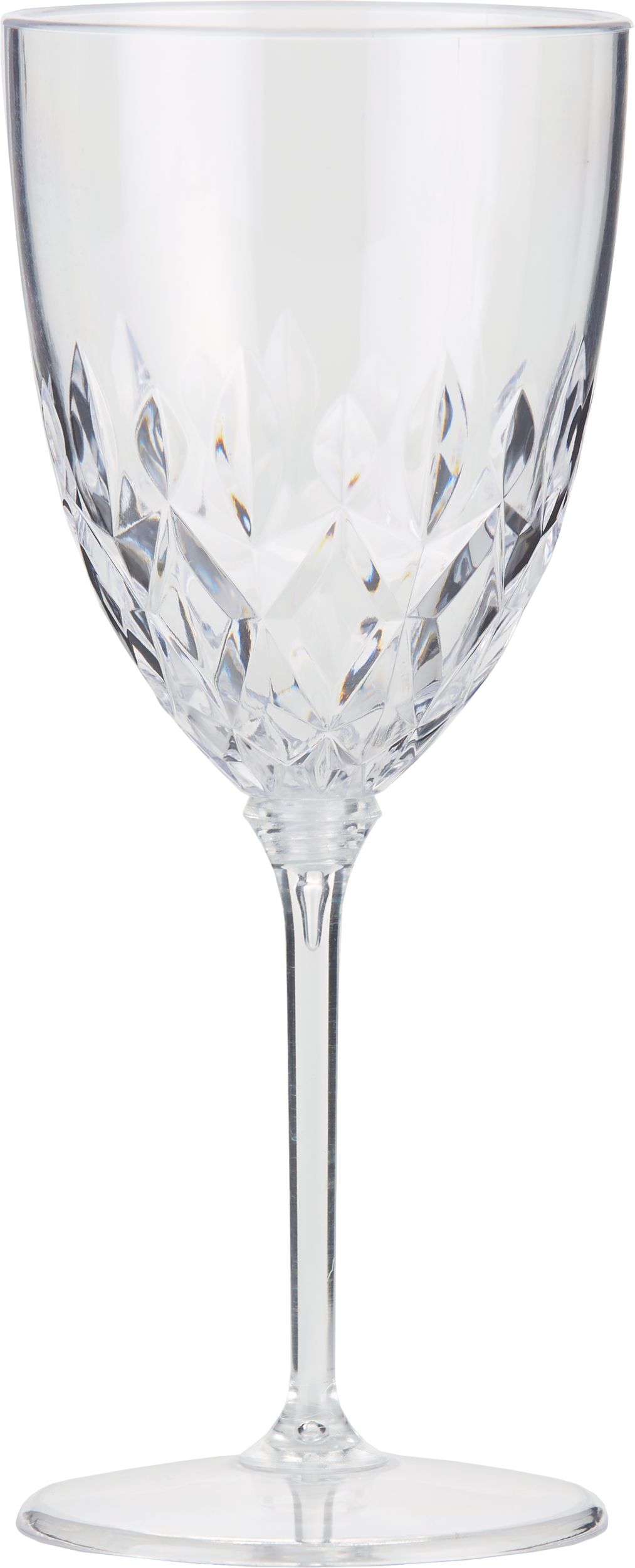 Premium Plastic Wine Glasses, Birthdays, Showers, More, Clear, 5-oz, 8-pk Front_Flat