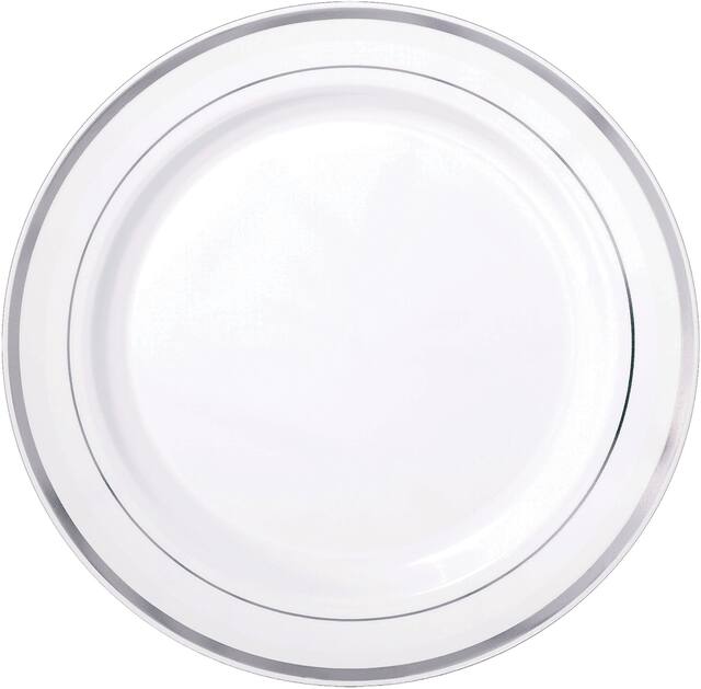 )PLT WHT/SLV 12"10CT