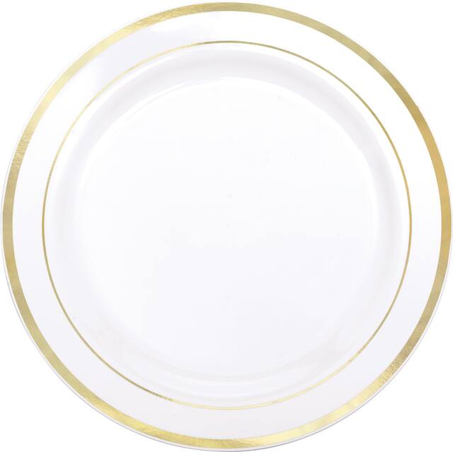 )PLT WHT/GLD 12"10CT