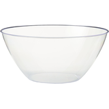 Round Plastic Reusable Serving Bowl, Assorted Colours, 11-in, for Christmas/Thanksgiving/New Year's Eve/Birthday Party Front_Elevated