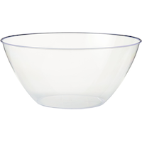 Round Plastic Reusable Serving Bowl, Assorted Colours, 11-in, for Christmas/Thanksgiving/New Year's Eve/Birthday Party Front_Elevated