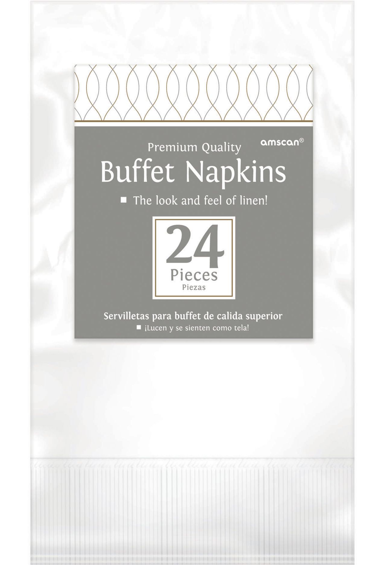 Premium Guest Towels for Birthdays, Weddings, Anniversaries, White, 24-pk Front_Flat