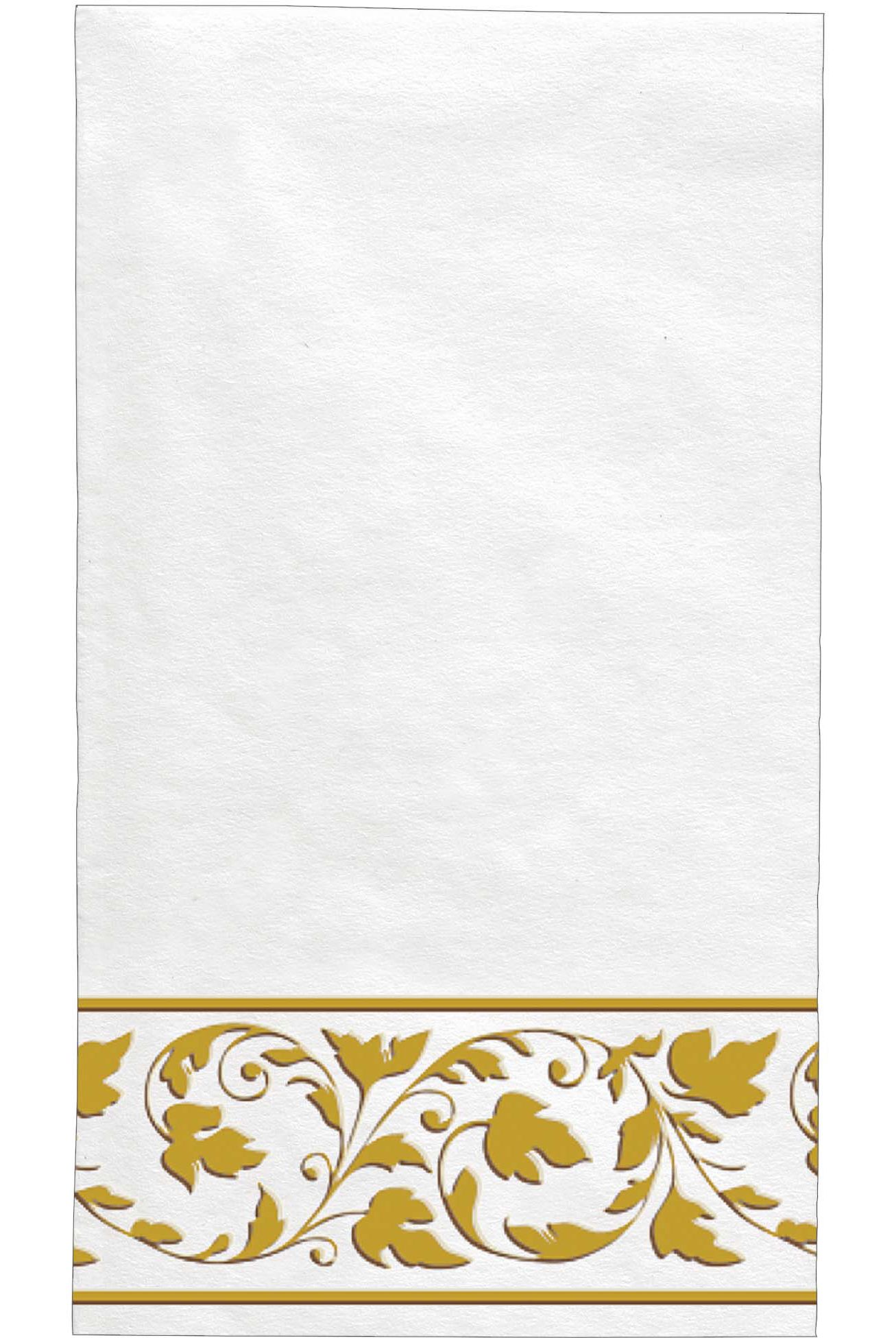 Scroll Design Premium Paper Towels, White & Gold, 24-pk Front_Flat
