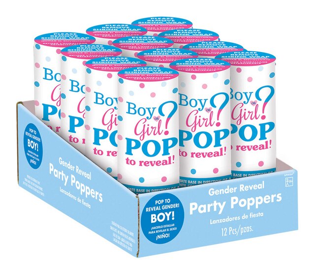 Pink Confetti Girl Poppers Party City