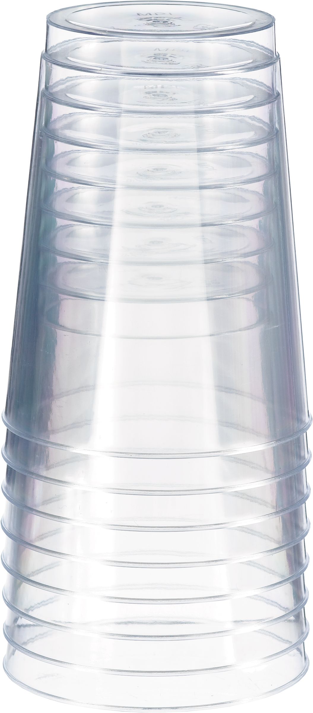 Disposable Plastic Cups, 9-oz, 8-pk Bottom_Plunge