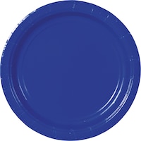 Paper Dessert Plates, Birthday/Wedding/Anniversary, Assorted Colours, 7-in, 20-pk Overhead_Flat