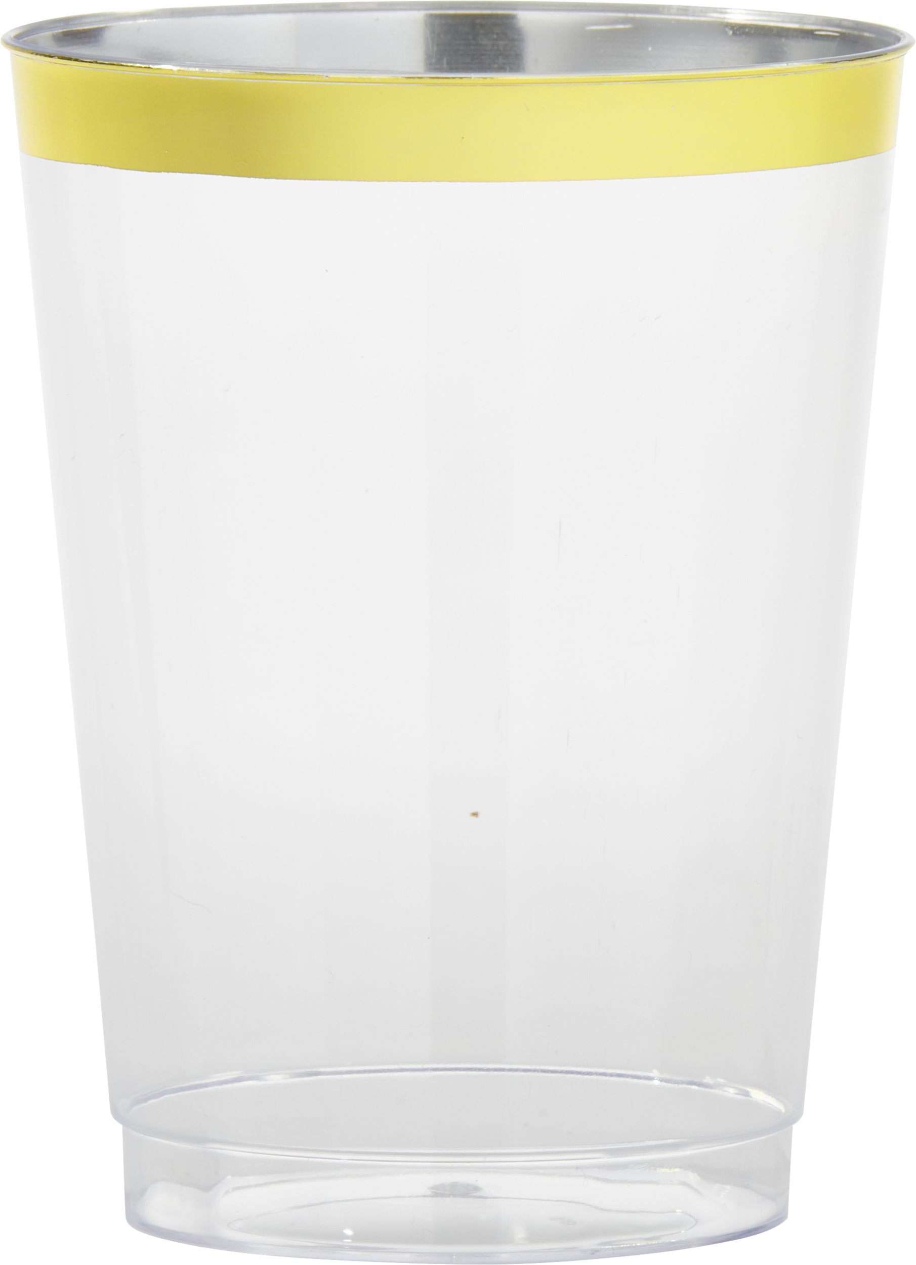 Clear Gold-Trimmed Premium Plastic Cups 20ct