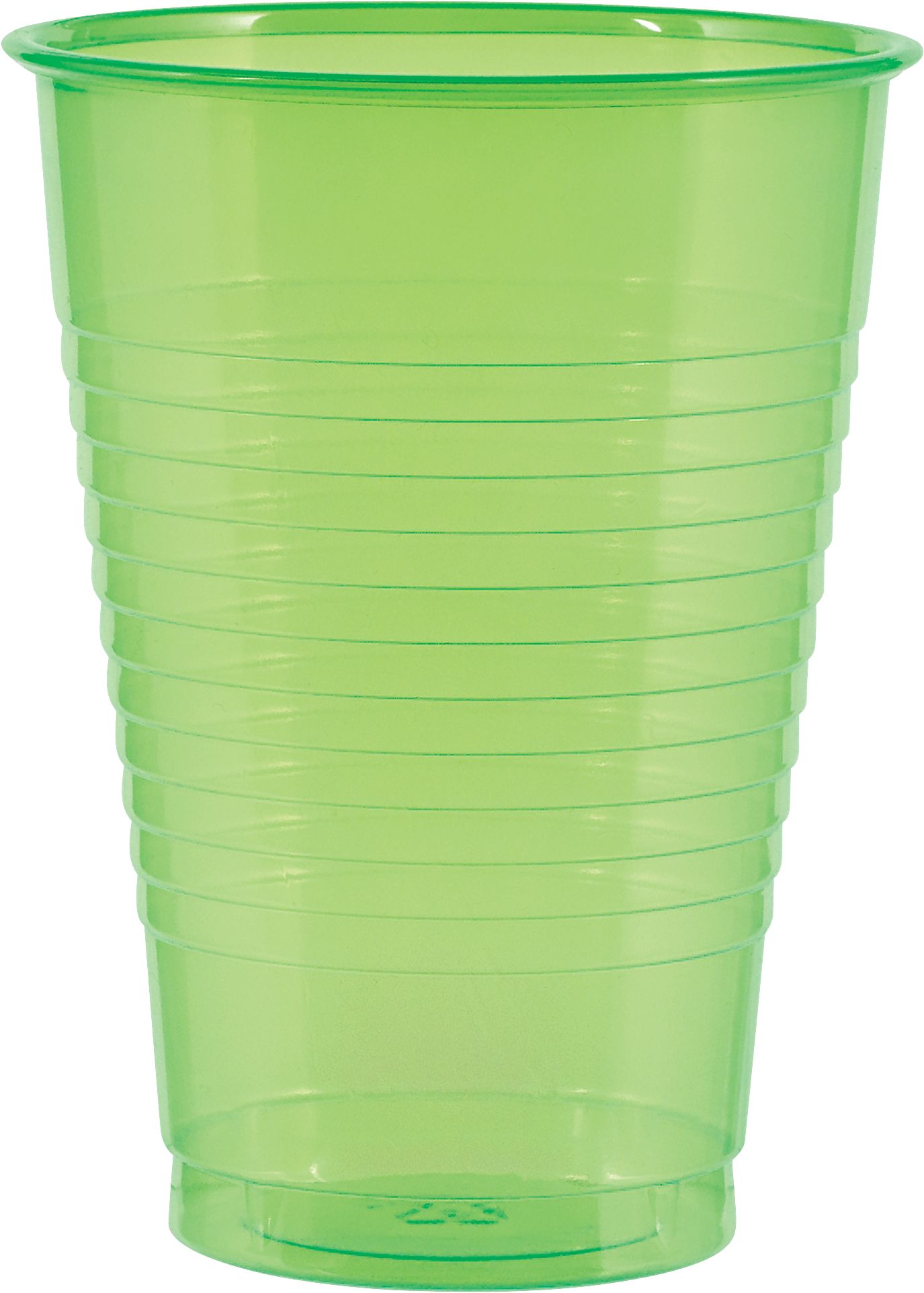 Black Light Neon Green Plastic Cups, 50-ct Front_Elevated