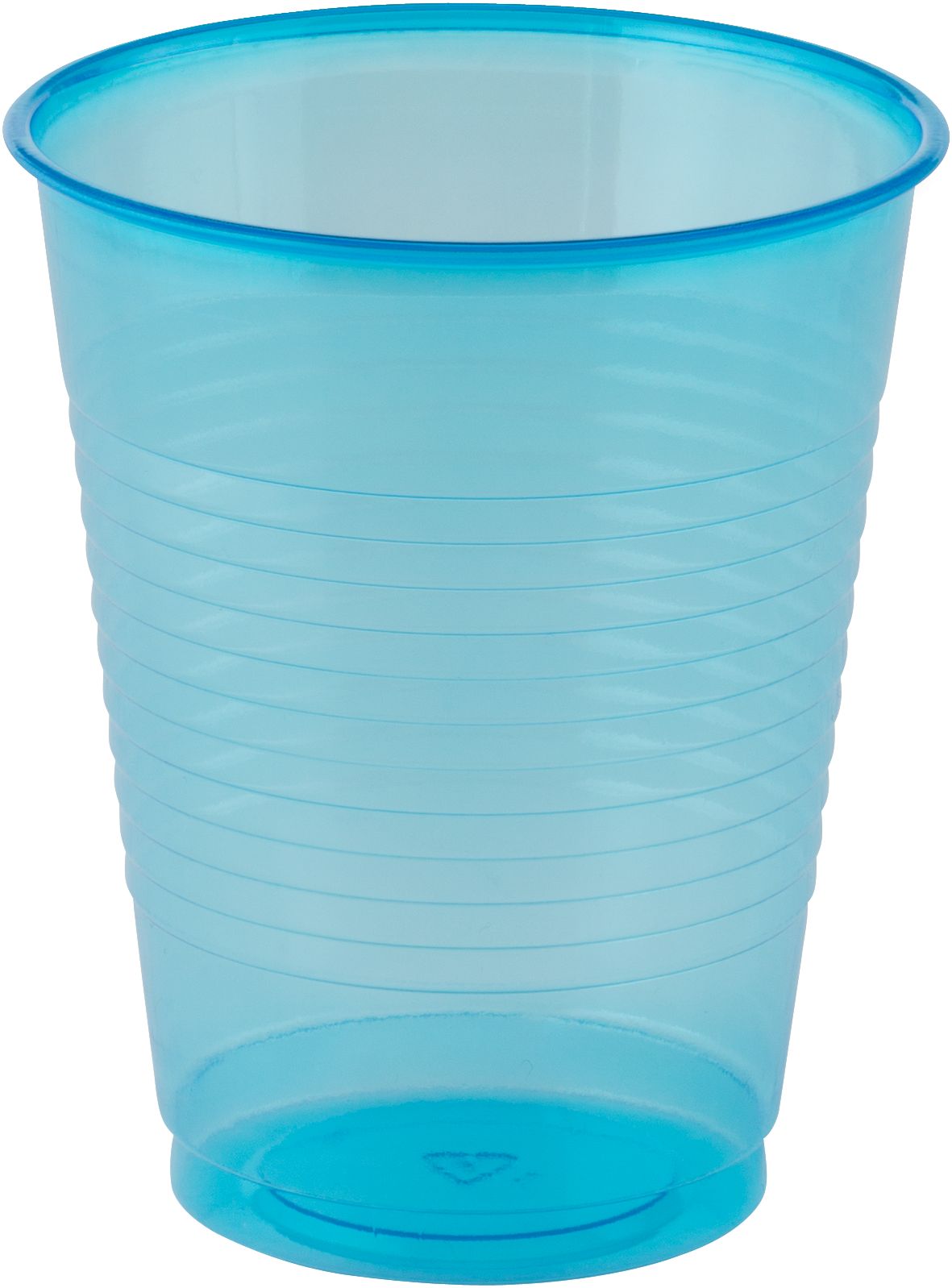 Black Light Neon Blue Plastic Cups, 50-ct Front_Elevated