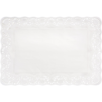 Napperons en papier blanc, paq. 9 Overhead_Flat