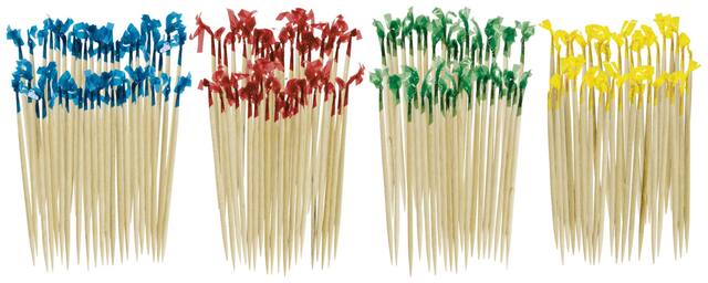 Multicolour Frill Party Picks, 130-pk Front_Flat
