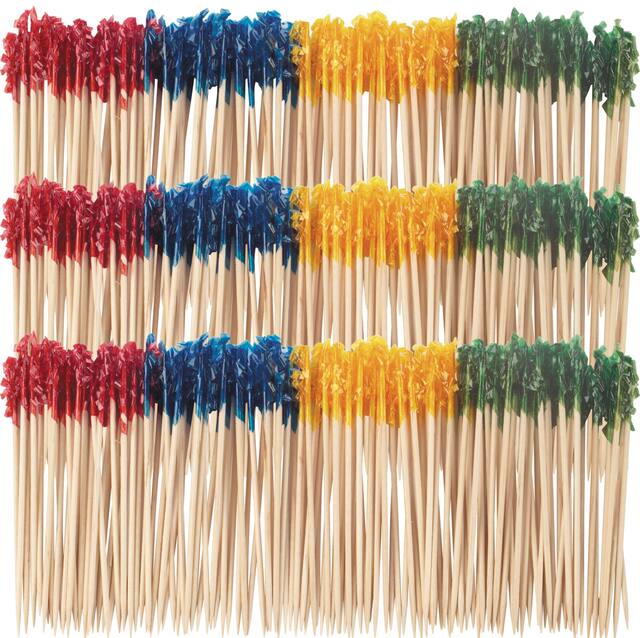 Tall Multicolour Frill Party Picks, 800-pk Front_Flat
