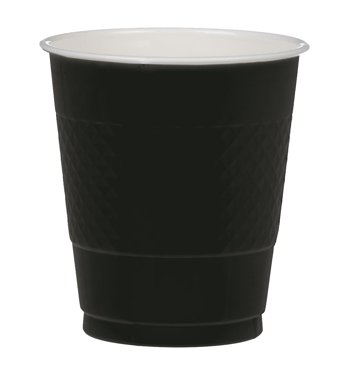 12OZ CUP PLST BLK 20