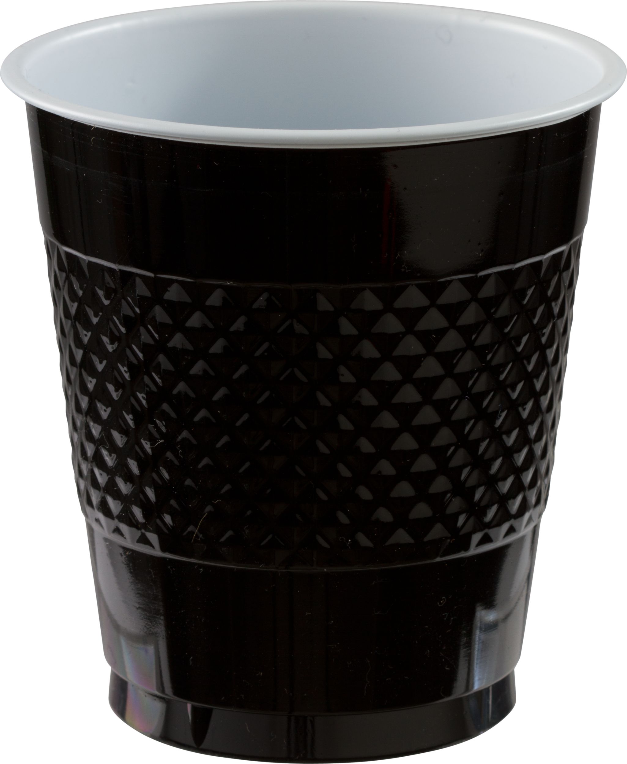 12OZ CUP PLST BLK 20