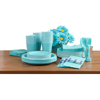 Round Paper Disposable Dessert Plates, Assorted Colours, 7-in, 20-pk, for Christmas/New Year's Eve/Birthday Party