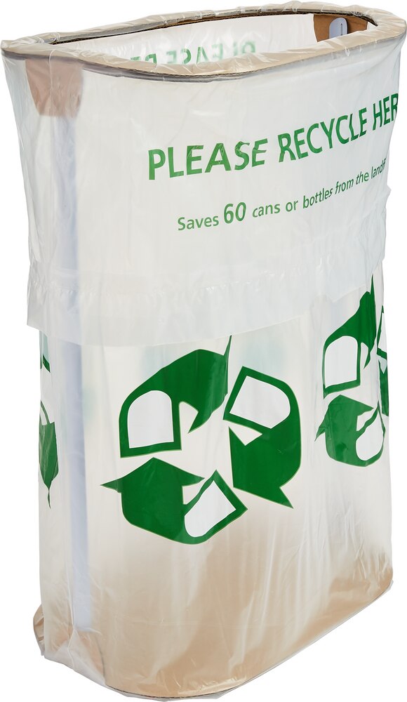 Bac de recyclage escamotable en plastique réutilisable, pour fêtes d